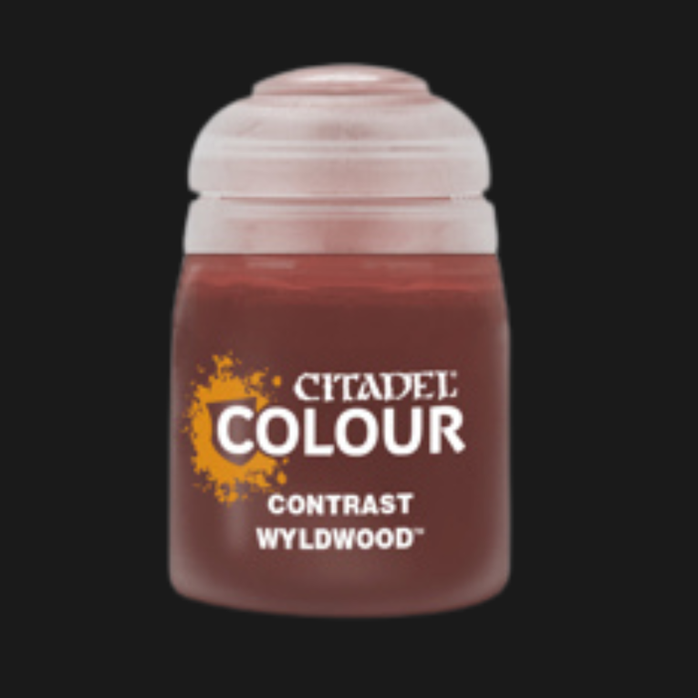 Citadel Contrast Wyldwood Paint - Deep Brown Acrylic for Miniatures