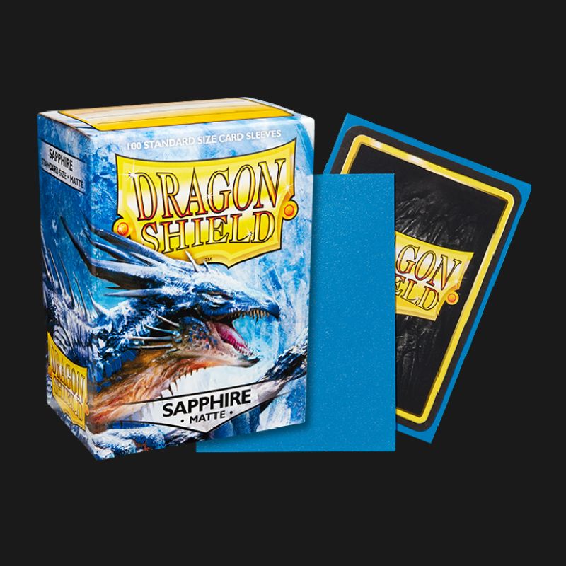 Dragon Shield Card Sleeves Dragon Shield Matte Card Sleeves - Standard Size,  Blue, 100 Count Box (Magic, Pokmon, TCG) Dragon Shield Matte Sleeves Blue
