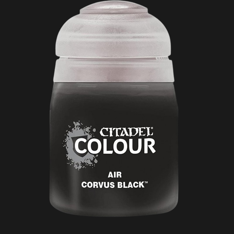 Corvus Black Citadel Base Paint 12ml – Smooth Coverage for Warhammer Miniatures