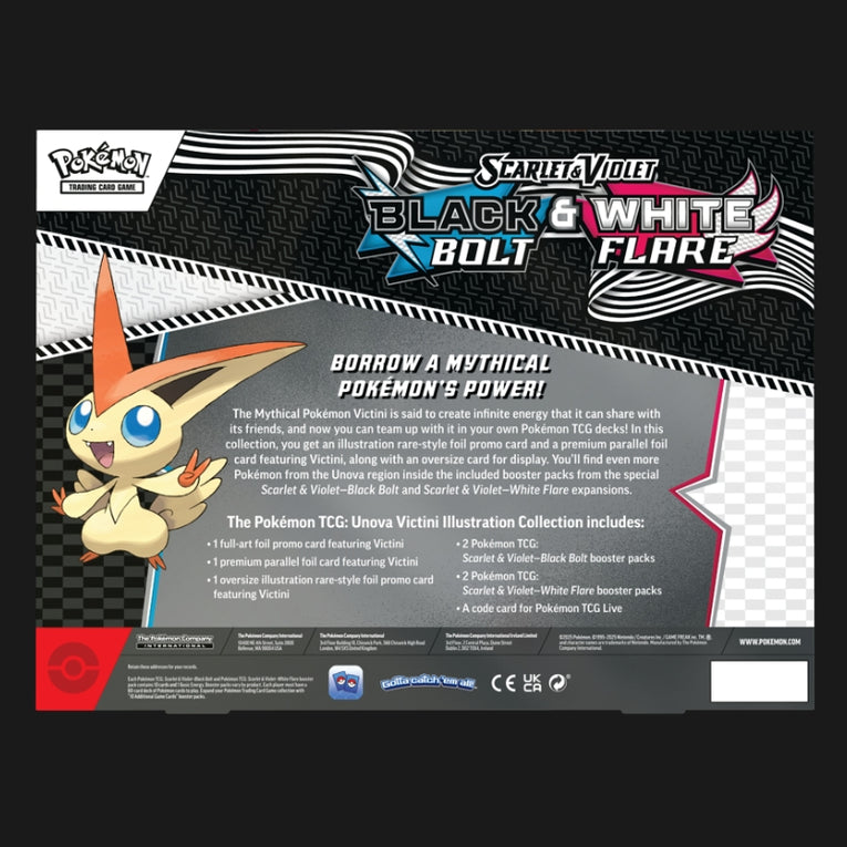 Pokémon TCG Scarlet & Violet Black Bolt & White Flare Unova Victini Illustration Collection – English - PRE ORDER