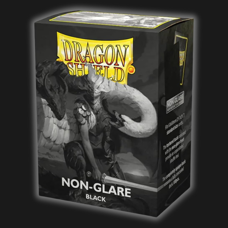 Black Dragon Shield Sleeves - Matte Non Glare Standard size - Black V2