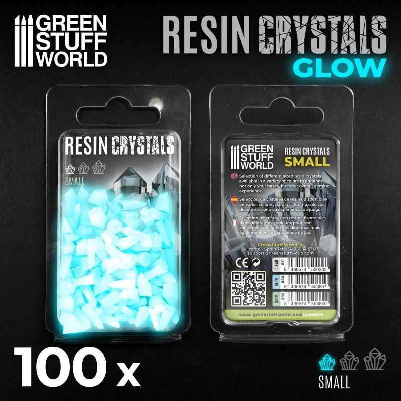 Aqua Turquoise Glow Resin Crystals - Small by Green Stuff World - Ventura Games