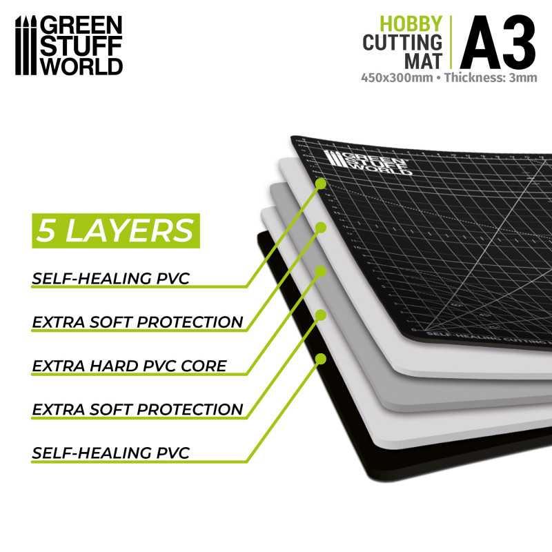 BLACK Cutting Mat A3 by Green Stuff World - Ventura Games