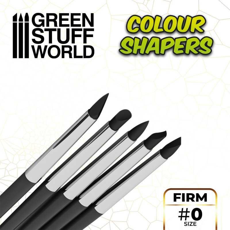 Colour Shapers Brushes SIZE 0 - Black Firm by Green Stuff World - Ventura Games