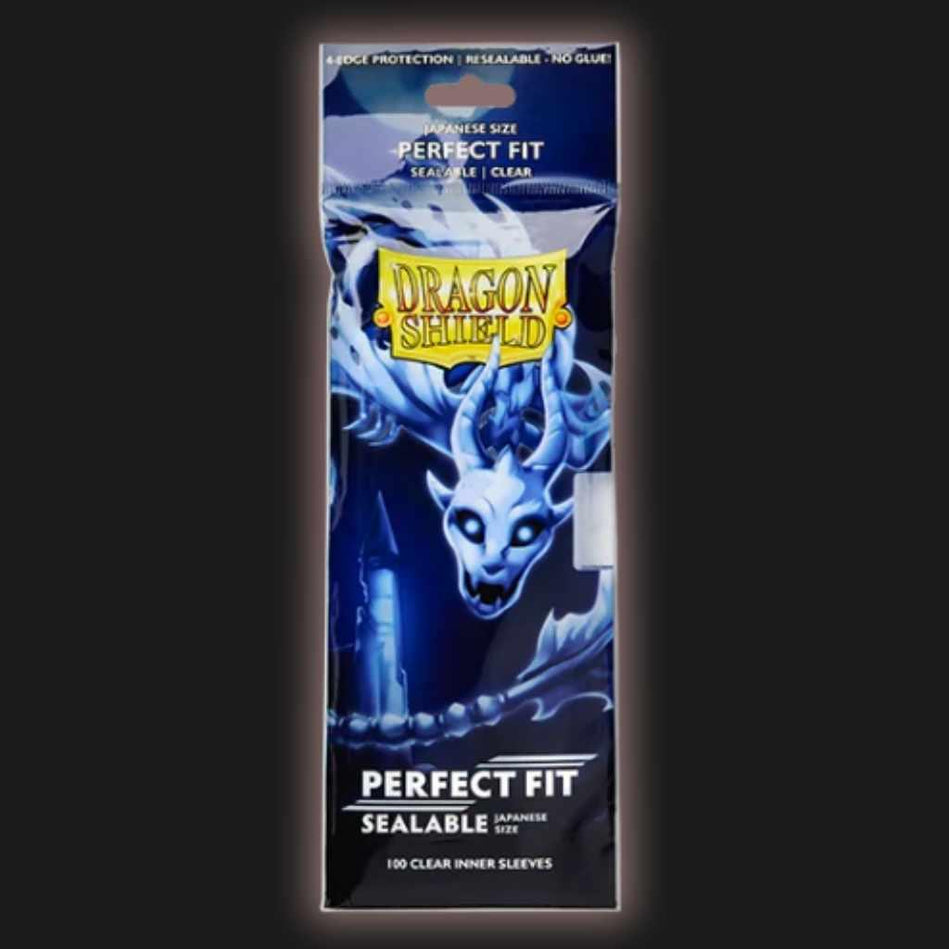 Dragon Shield Japanese Size Perfect Fit Sealable Inner Sleeves - Clear Yama (100 Sleeves) - Ventura Games
