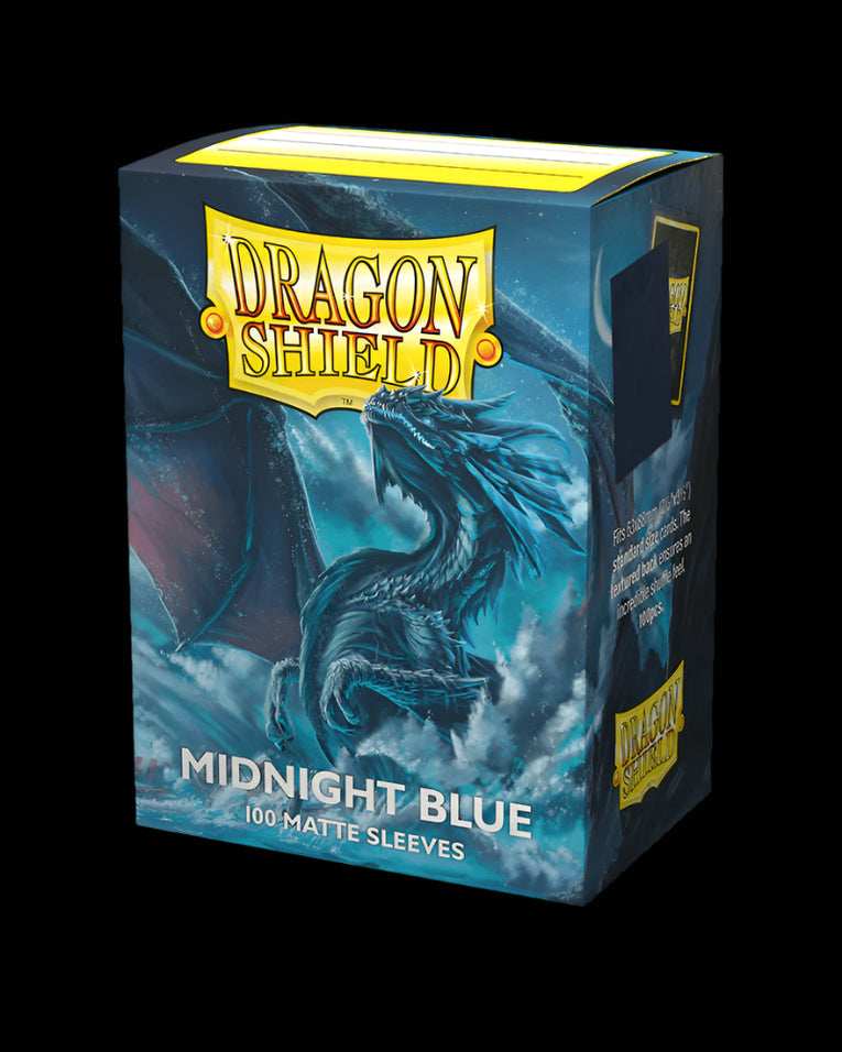 Dragon Shield Standard Matte Sleeves - Midnight Blue (100 Sleeves) - Ventura Games