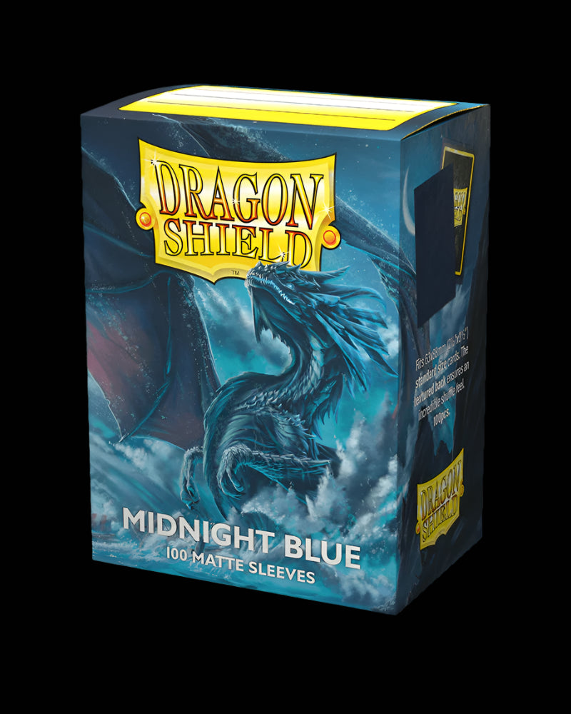 Dragon Shield Standard Matte Sleeves - Midnight Blue (100 Sleeves) - Ventura Games