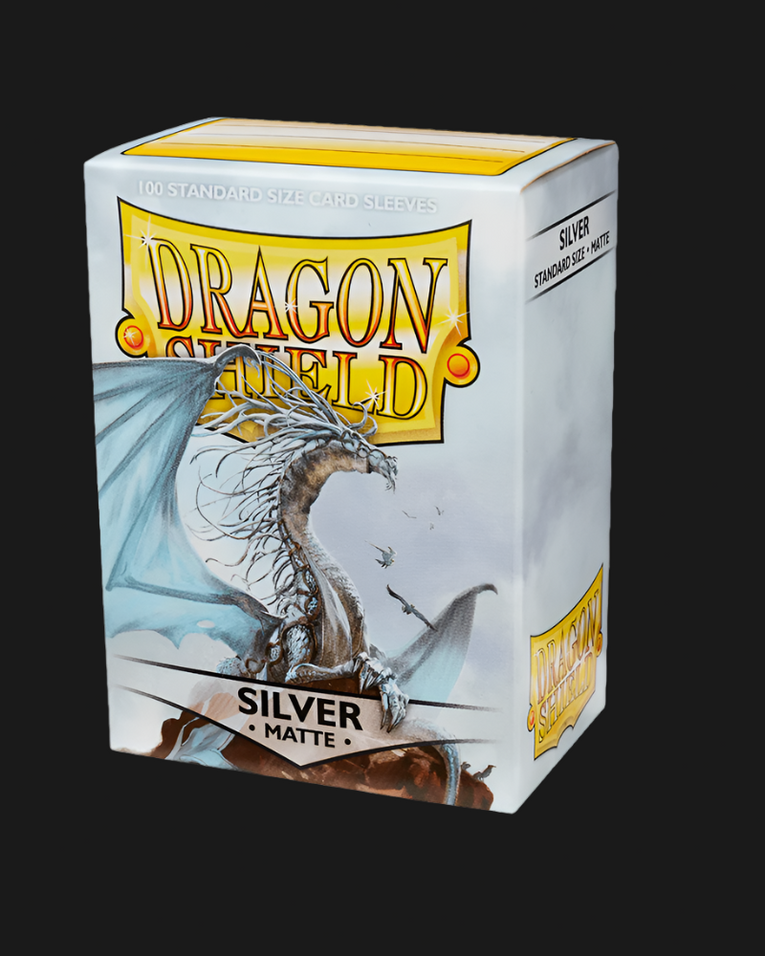 Dragon Shield Standard Sleeves - Matte Silver (100 Sleeves) - Ventura Games
