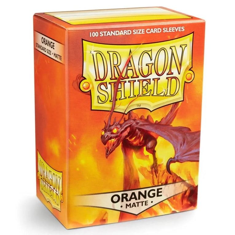 Dragon Shield Matte Orange Standard Size Card Sleeves 100ct – Premium TCG Protection