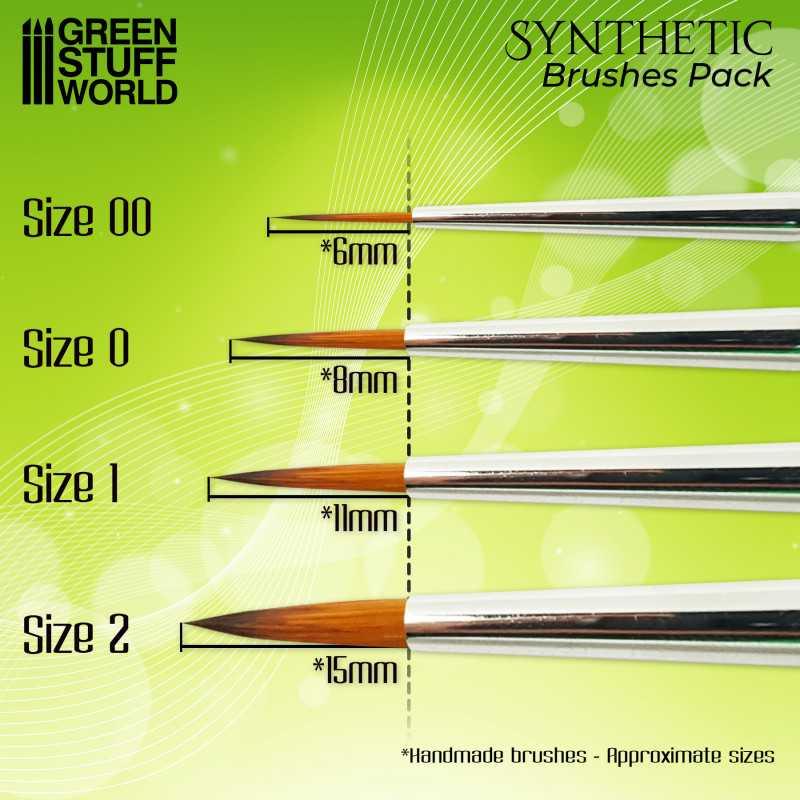 GREEN SERIES Synthetic Brush Set by Green Stuff World - Ventura Games