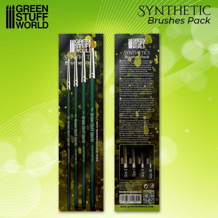 GREEN SERIES Synthetic Brush Set by Green Stuff World - Ventura Games