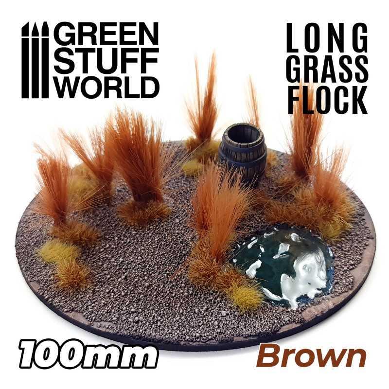 Long Grass Flock 100mm - Brown by Green Stuff World - Ventura Games