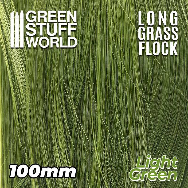 Long Grass Flock 100mm - Light Green by Green Stuff World - Ventura Games