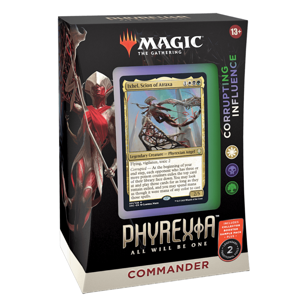 commander decks mtg 2020 MTG Phyrexia: All Will Be One Commander Deck 'Corrupting Influence'