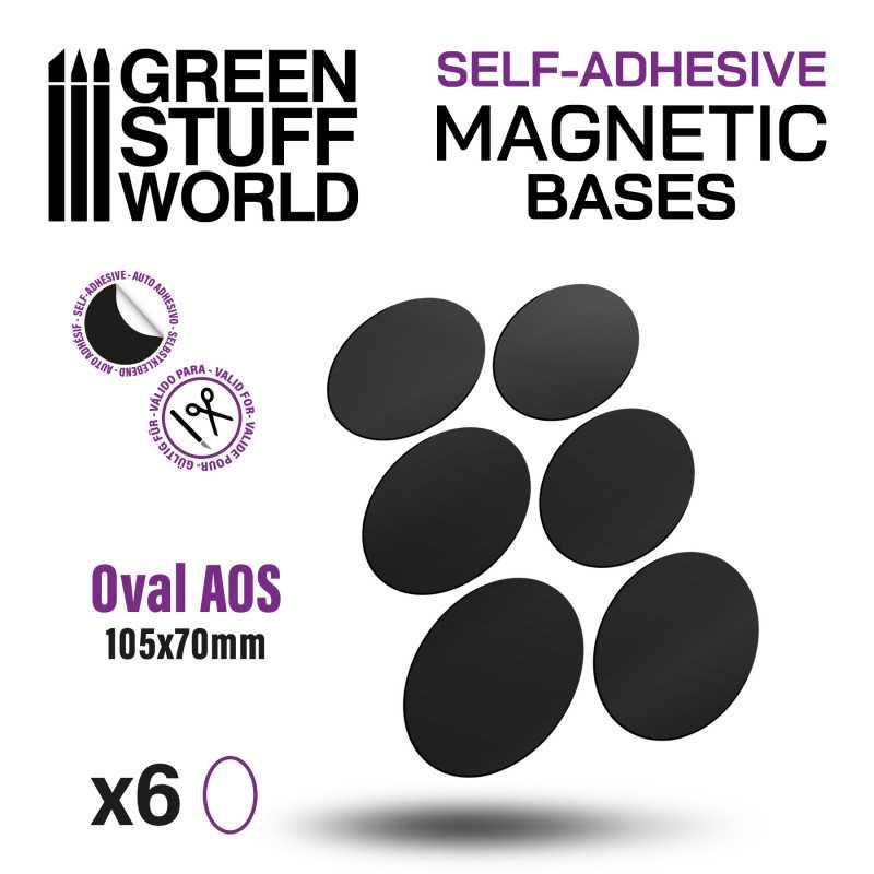 Oval Magnetic Sheet SELF-ADHESIVE - 105x70mm | Magnetic Craft Supplies - Ventura Games