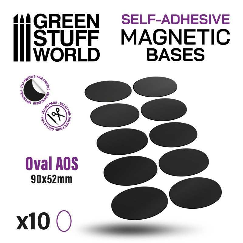Oval Magnetic Sheet SELF-ADHESIVE - 90x52mm | Magnetic Craft Supplies - Ventura Games
