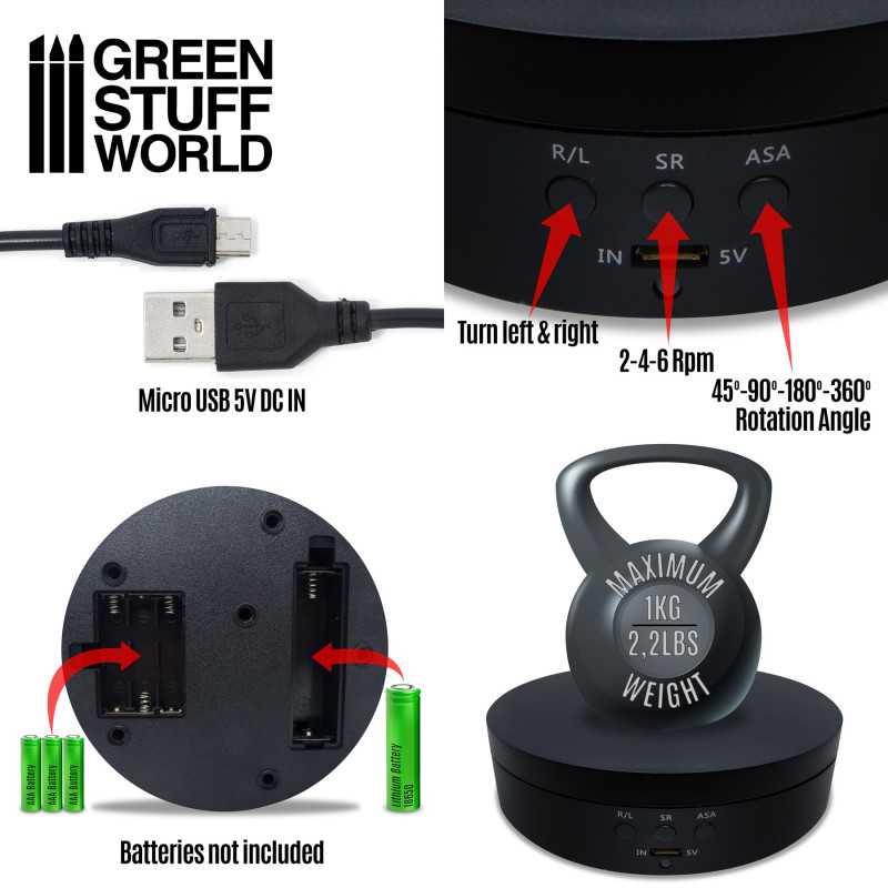 Rotating Display Stand 136mm by Green Stuff World - Ventura Games