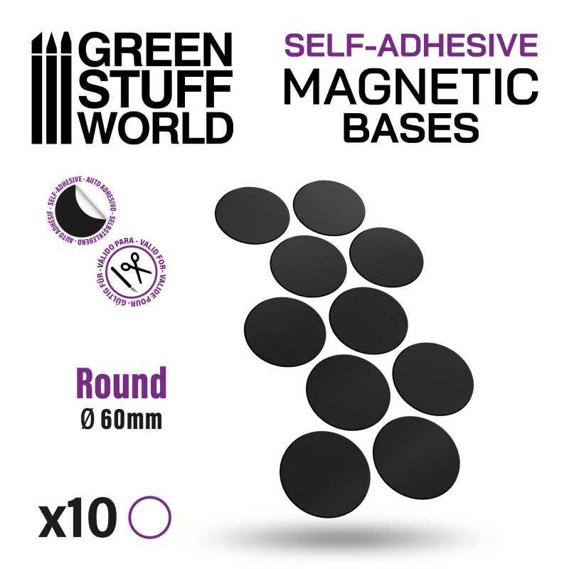 Round Magnetic Sheet SELF-ADHESIVE - 60mm by Green Stuff World - Ventura Games