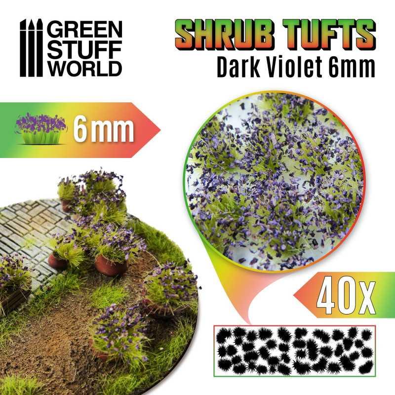 Shrubs TUFTS - 6mm self-adhesive - DARK VIOLET by Green Stuff World - Ventura Games