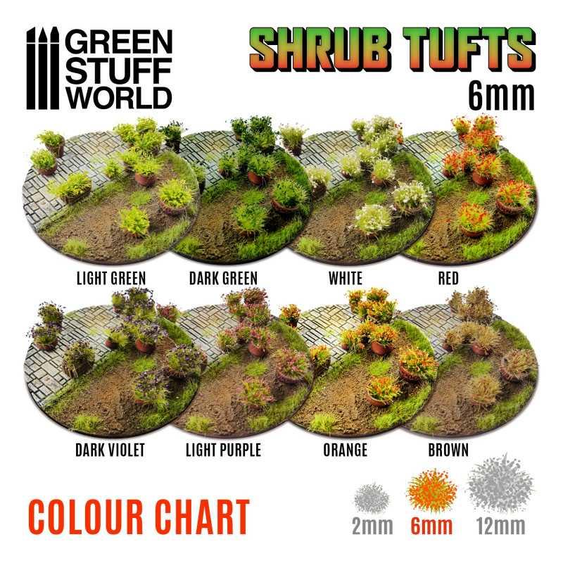 Shrubs TUFTS - 6mm self-adhesive - DARK VIOLET by Green Stuff World - Ventura Games