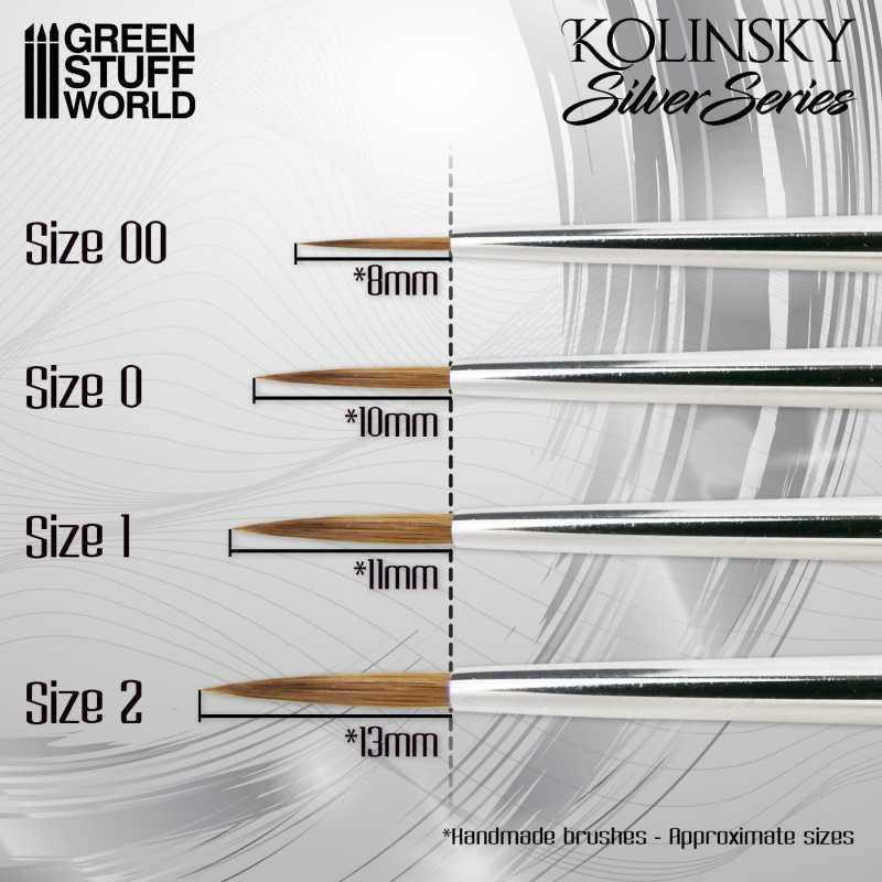 SILVER SERIES Kolinsky Brush Set by Green Stuff World - Ventura Games