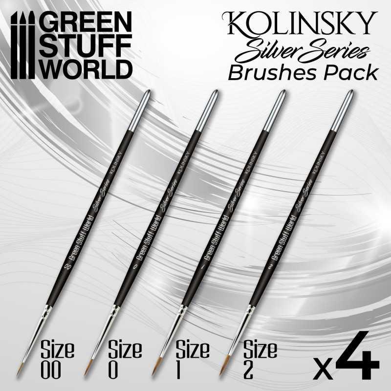 SILVER SERIES Kolinsky Brush Set by Green Stuff World - Ventura Games
