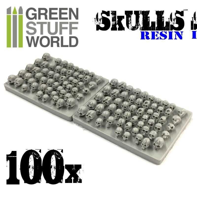 SKULLS Resin Set x100 - Green Stuff World - Create Stunning Warhammer Terrain - Ventura Games