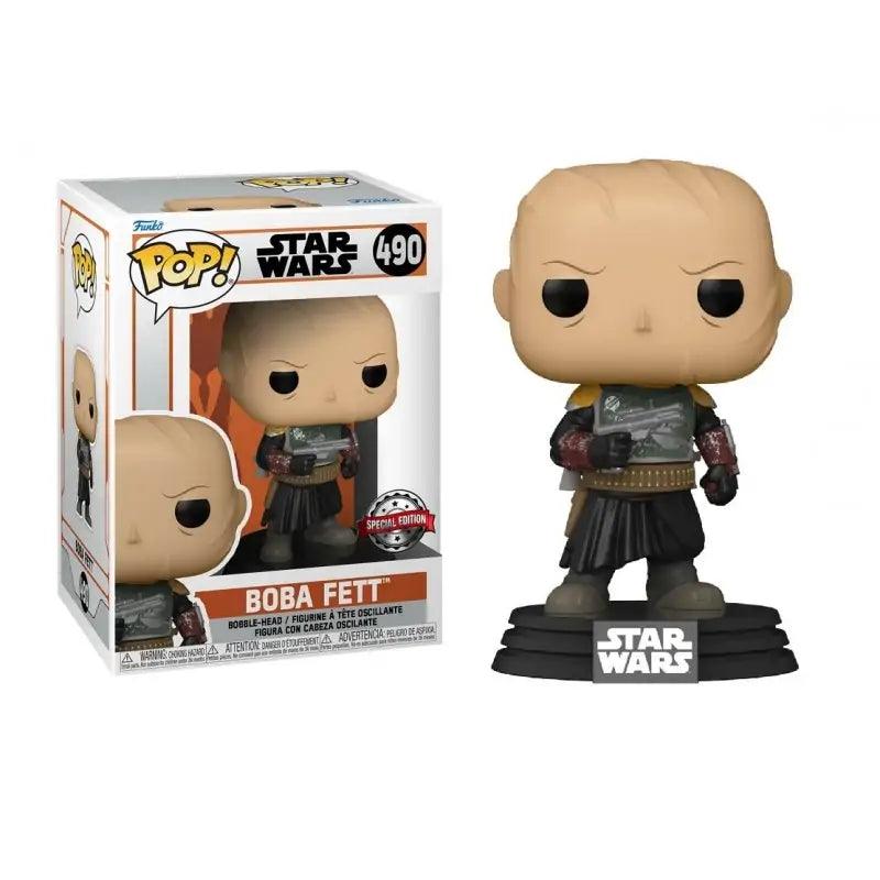 Star Wars: Mandalorian POP! Vinyl Figure Boba Fett w/o Helmet Exclusive Collectible 9 cm - Ventura Games