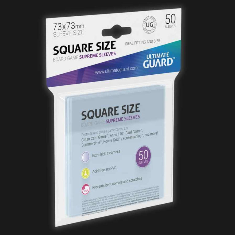 Ultimate Guard Supreme Board Game Sleeves Square (50) - Ventura Games