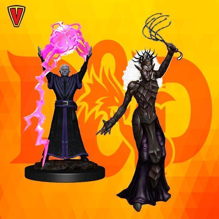 D&D Nolzur's Marvelous Miniatures - Drow Mage & Drow Priestess - Ventura Games