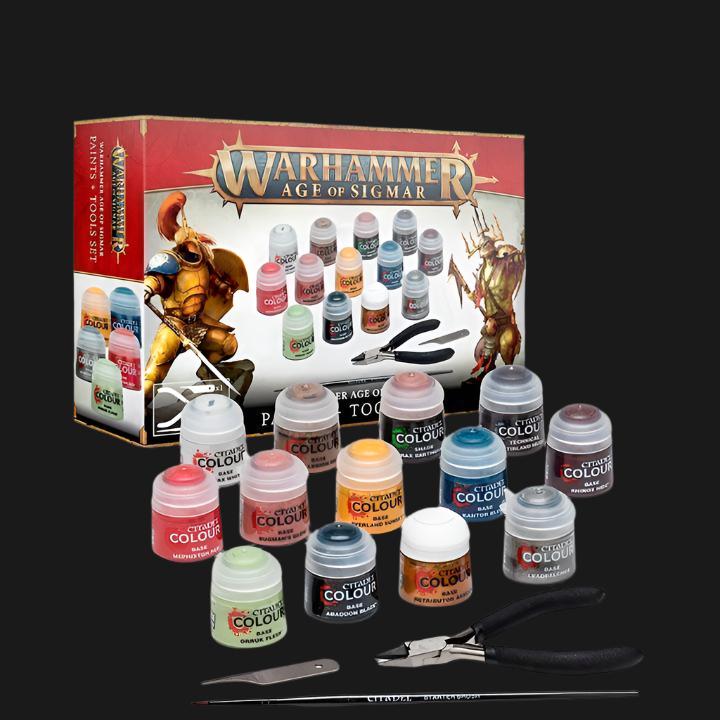 Warhammer Age of Sigmar: Paint + Tools Set - Ventura Games