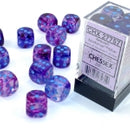 Chessex 16mm d6 Blocks - Nebula TM 16mm d6 Nocturnal/blue Luminary Dice Block™ (12 dice)