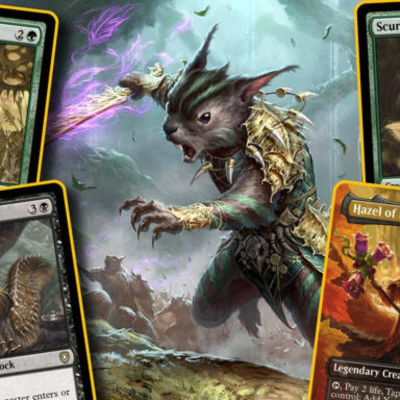 mtg bloomburrow squirrel cards Squirreled Away Bloomburrow Commander Precon Upgrade Guide