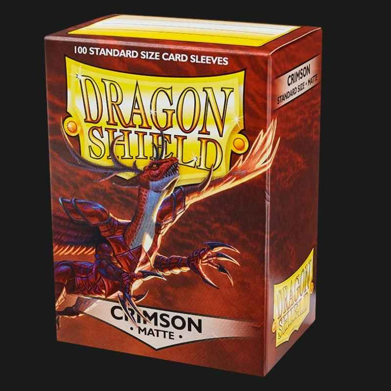 Dragon Shield Matte Crimson Sleeves - Standard Size