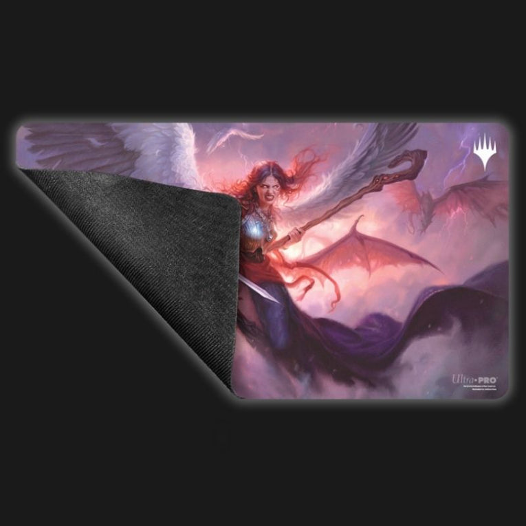 UP - Commander Series Release 5 3-Color Wedge Q1 2025 Black Stitched Playmat Kaalia Fan Vote for MTG