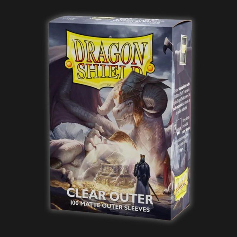 Dragon Shield Standard size Outer Sleeves - Matte Clear (100 Sleeves)