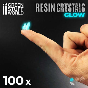 Aqua Turquoise Glow Resin Crystals - Small by Green Stuff World - Ventura Games