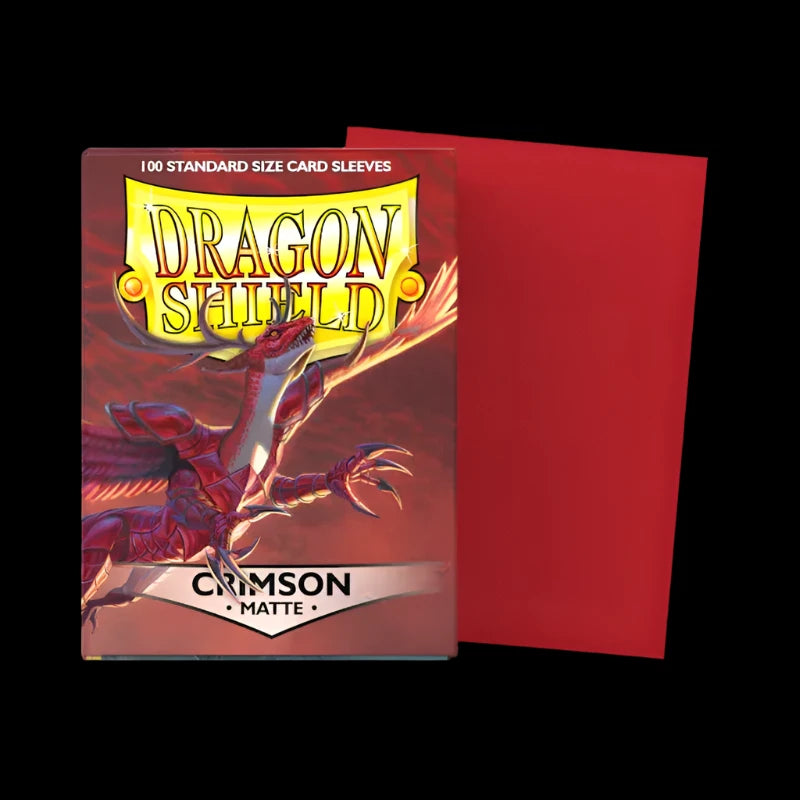 Dragon Shield Matte Crimson Sleeves - Standard Size