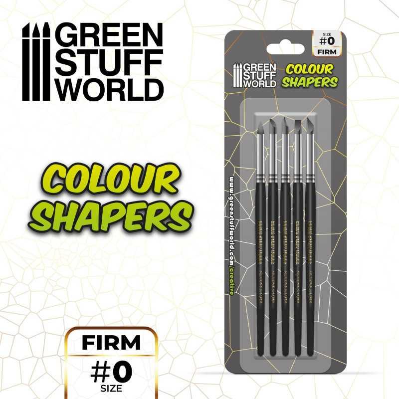 Colour Shapers Brushes SIZE 0 - Black Firm by Green Stuff World - Ventura Games