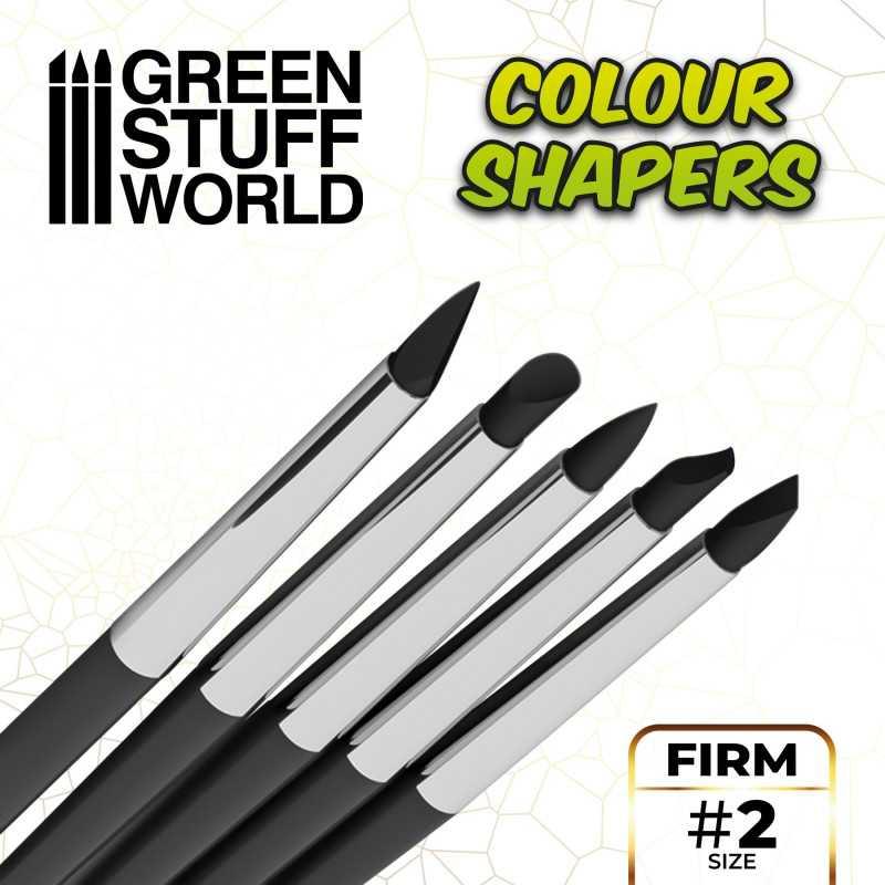 Colour Shapers Brushes SIZE 2 - Black Firm by Green Stuff World - Ventura Games