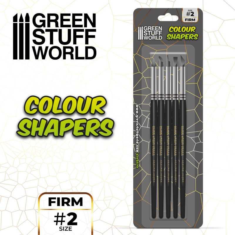 Colour Shapers Brushes SIZE 2 - Black Firm by Green Stuff World - Ventura Games