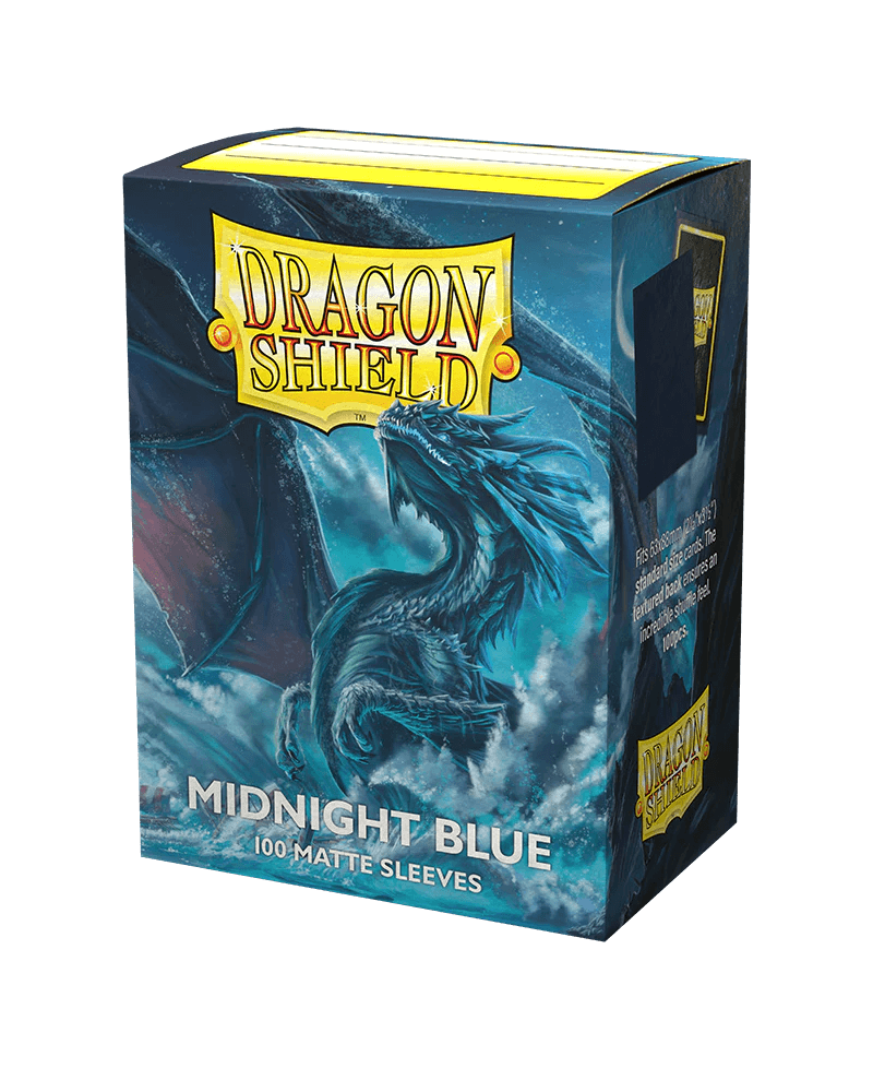 Dragon Shield Standard Matte Sleeves - Midnight Blue (100 Sleeves) - Ventura Games