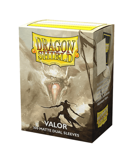 Dragon Shield Standard size Matte Dual Sleeves - Valor (100 Sleeves) - Ventura Games