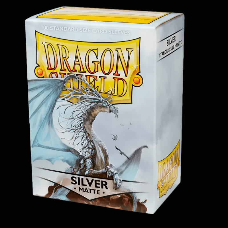 Dragon Shield Matte Silver Standard Size Card Sleeves 100ct – Premium – Ventura Games