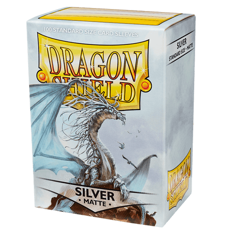 Dragon Shield Standard Sleeves - Matte Silver (100 Sleeves) - Ventura Games
