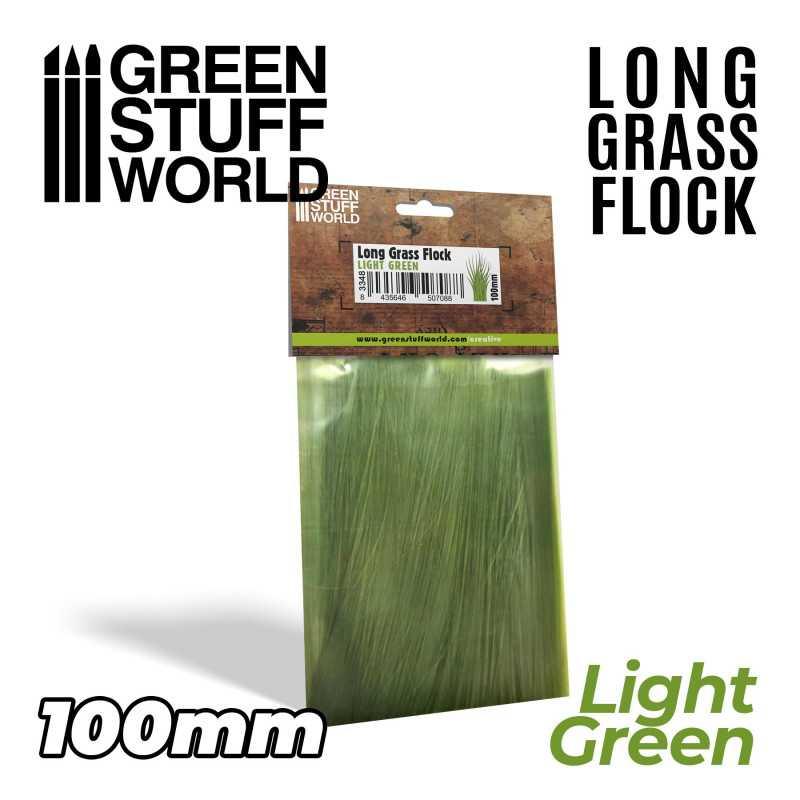 Long Grass Flock 100mm - Light Green by Green Stuff World - Ventura Games