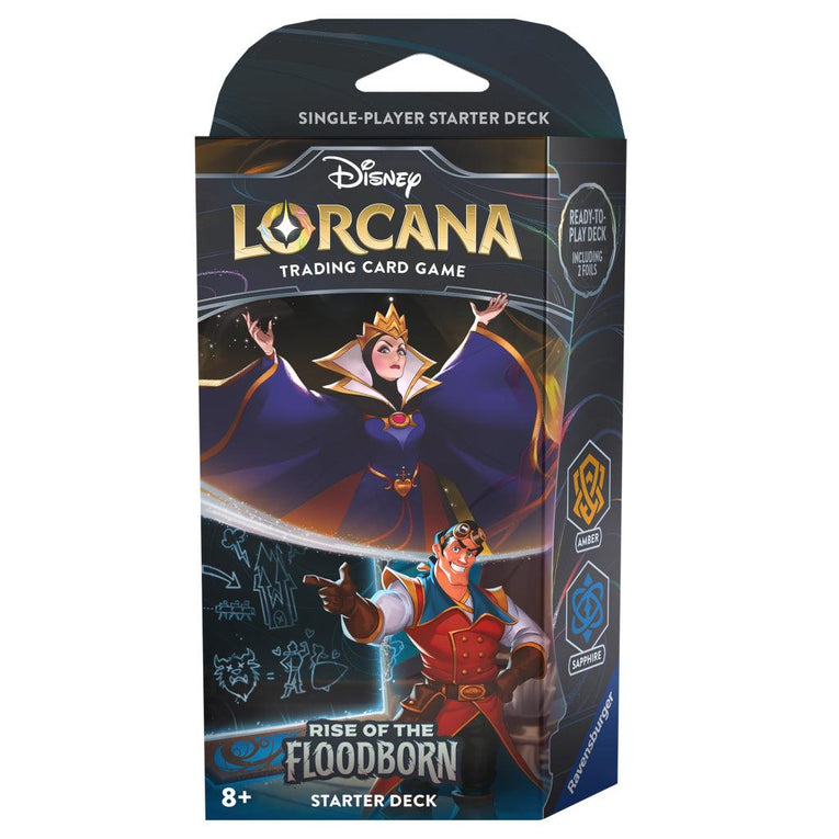 Lorcana - Rise of the Floodborn: Amber & Sapphire Starter Deck - Ventura Games