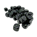 Opaque Black/green 12mm d6 Dice Block (36 dice)