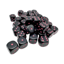 Opaque Black/pink 12mm d6 Dice Block (36 dice)