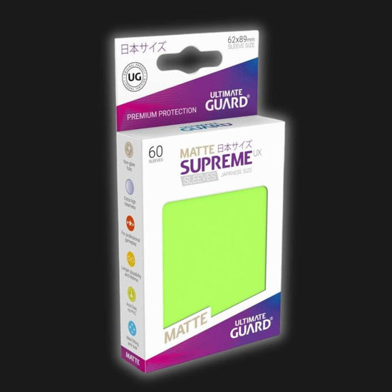 Ultimate Guard Supreme UX Sleeves Japanese Size Matte Light Green (60 - Ventura Games